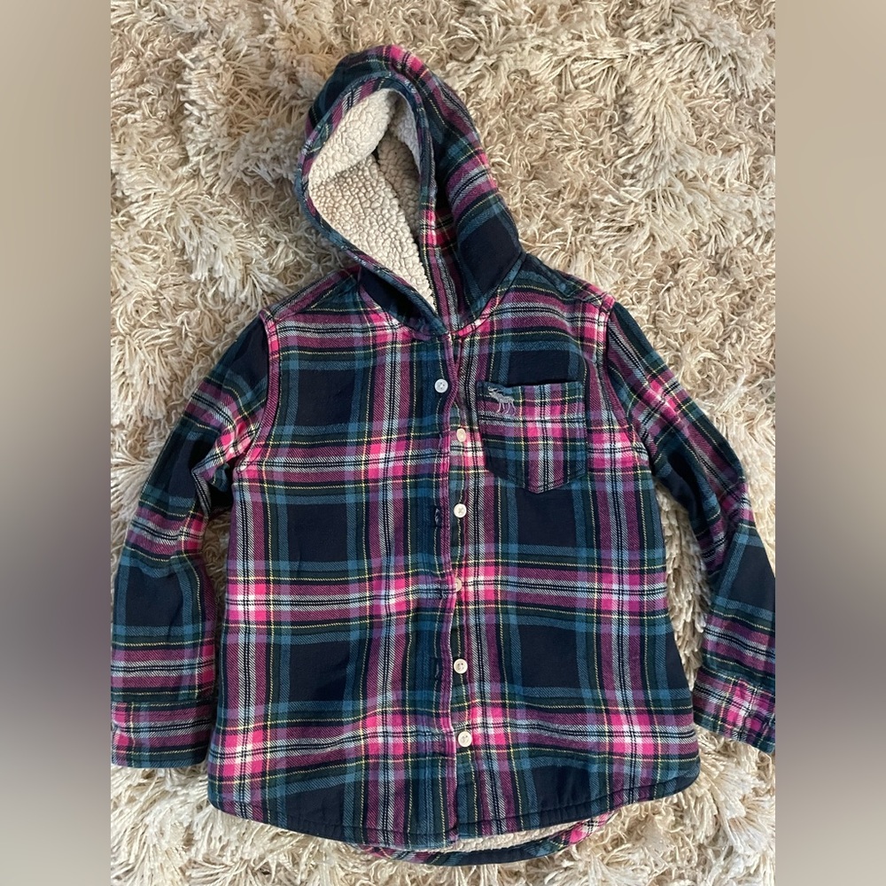 Kids Abercrombie Button Up Fleece Flannel - size 3/4